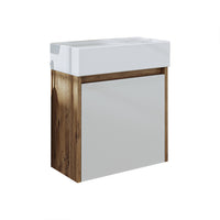 Roomart, MINI Unterschrank mit Waschbecken 50cm Gäste WC Badezimmer Möbel in 5 Farben - und, spiegelschrank, günstige, sets, mobel, ohne, siphon, keramik, badmöbelset, badmobelsets, landhausstil, standwaschtisch, standwaschbecken, badschrank, aufsatzbecke