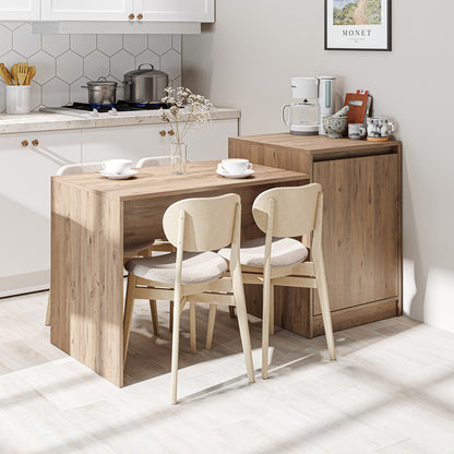 Roomart keukeneiland MILANO, 160 cm, met eettafel en opbergruimte, in 4 kleuren