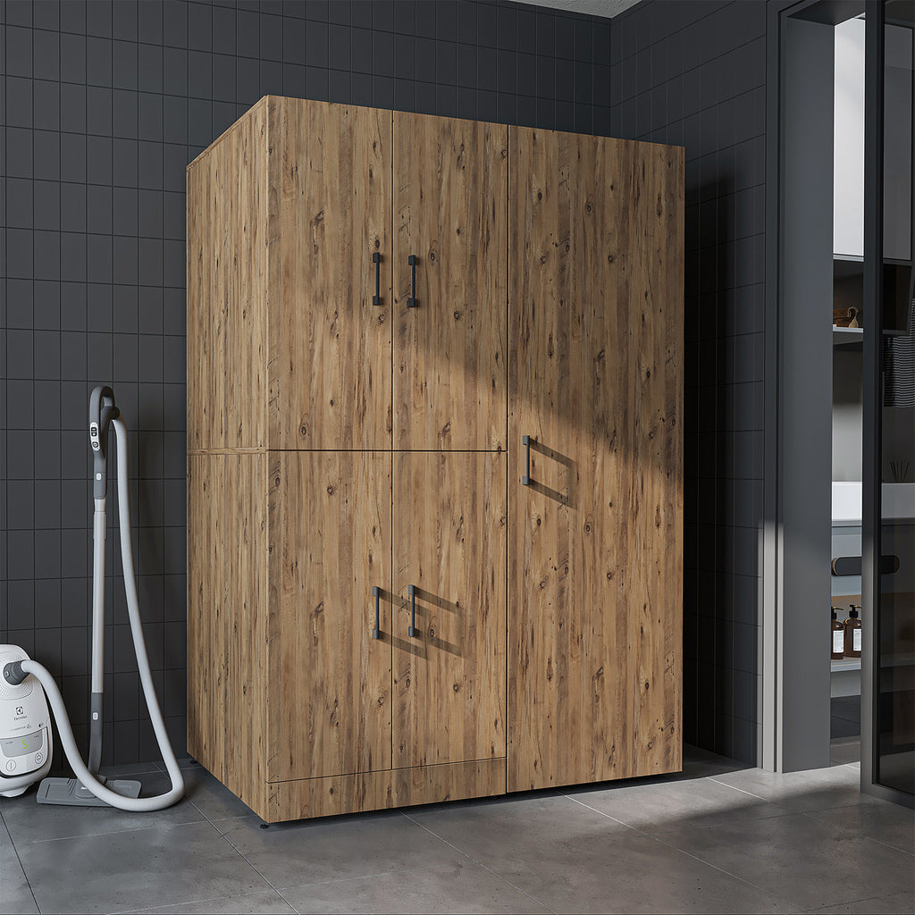 Roomart wasmachinekast DORA-II, 130 cm, voor wasmachine en droger, in 5 kleuren