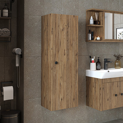 Badschrank ADA in Eiche wandhängend mit Tür und Einlegeböden