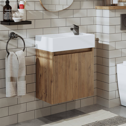 Roomart, MINI Unterschrank mit Waschbecken 50cm Gäste WC Badezimmer Möbel in 5 Farben - und, spiegelschrank, günstige, sets, mobel, ohne, siphon, keramik, badmöbelset, badmobelsets, landhausstil, standwaschtisch, standwaschbecken, badschrank, aufsatzbecke