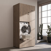 Roomart wasmachinekast SERIE 2, 112 cm, met hoge kast en uittrekplank, in 3 kleuren
