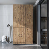 Roomart wasmachinekast DORA-II, 115 cm, voor wasmachine en droger, in 5 kleuren
