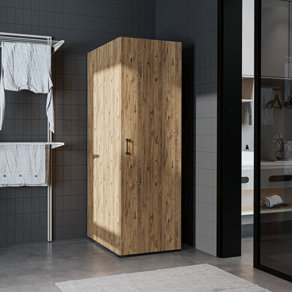 Roomart • DORA Hochschrank 60cm Breit • Weiß • Weiß Eiche • Eiche • Anthracit Eiche - waschmaschinenschrank, waschmaschinenregal, waschturm, schrank, weiß, waschmaschinen, unterschrank, waschmaschine, trockner, haushaltsschrank, schränke, badschrank, hoch
