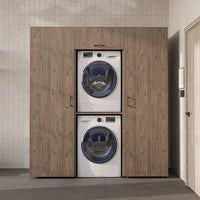 Roomart wandmeubel DUO-I, 187 cm, met 2 hoge kasten en bovenkast voor wasmachine & droger, in 2 kleuren
