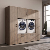 Roomart wandmeubel SERIE 2, 224 cm, voor 2 apparaten met 2 hoge kasten, in 3 kleuren