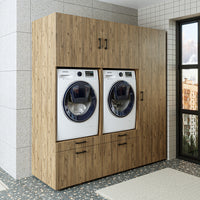 Roomart wasmachinekast SERIE 2, 194 cm, dubbele kast met hoge kast, in 3 kleuren