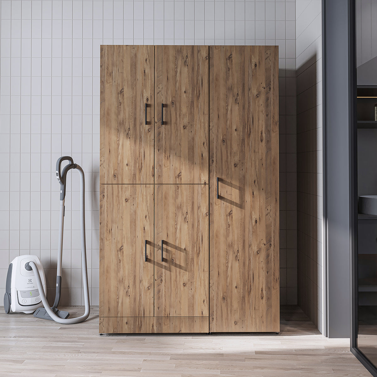 Roomart wasmachinekast DORA-II, 115 cm, voor wasmachine en droger, in 5 kleuren