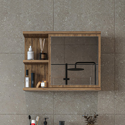 Roomart spiegelkast ADA, 60 cm, met open schap en soft-close-deur, in 4 kleuren