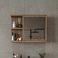Roomart spiegelkast ADA, 60 cm, met open schap en soft-close-deur, in 4 kleuren