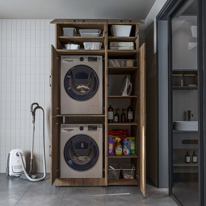 Roomart wasmachinekast DORA-II, 115 cm, voor wasmachine en droger, in 5 kleuren