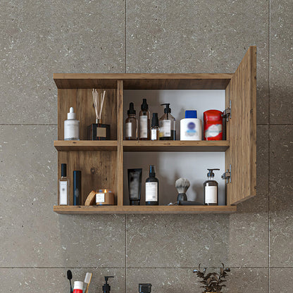 Roomart spiegelkast ADA, 60 cm, met open schap en soft-close-deur, in 4 kleuren