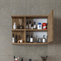 Roomart spiegelkast ADA, 60 cm, met open schap en soft-close-deur, in 4 kleuren