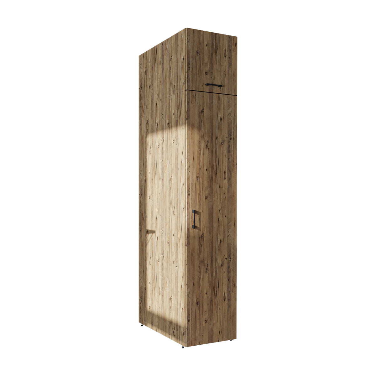 Roomart • DORA Hochschrank 45cm Breit • Weiß • Weiß Eiche • Eiche • Anthracit Eiche - waschmaschinenschrank, waschmaschinenregal, waschturm, schrank, weiß, waschmaschinen, unterschrank, waschmaschine, trockner, haushaltsschrank, schränke, badschrank, hoch