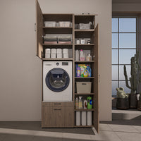 Roomart wasmachinekast SERIE 2, 112 cm, met hoge kast en uittrekplank, in 3 kleuren