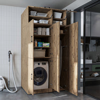 Roomart wasmachinekast DORA-II, 115 cm, voor wasmachine en droger, in 5 kleuren