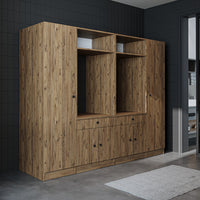 View details for Roomart Waschmaschinenumbauschrank & Schrankwand für Waschküche und Hauswirtschaftsraum – 224 cm breit – mit praktischem Ausziehbrett – erhältlich in Weiß, Eiche oder Schwarz-Eiche Roomart Waschmaschinenumbauschrank & Schrankwand für Wasc