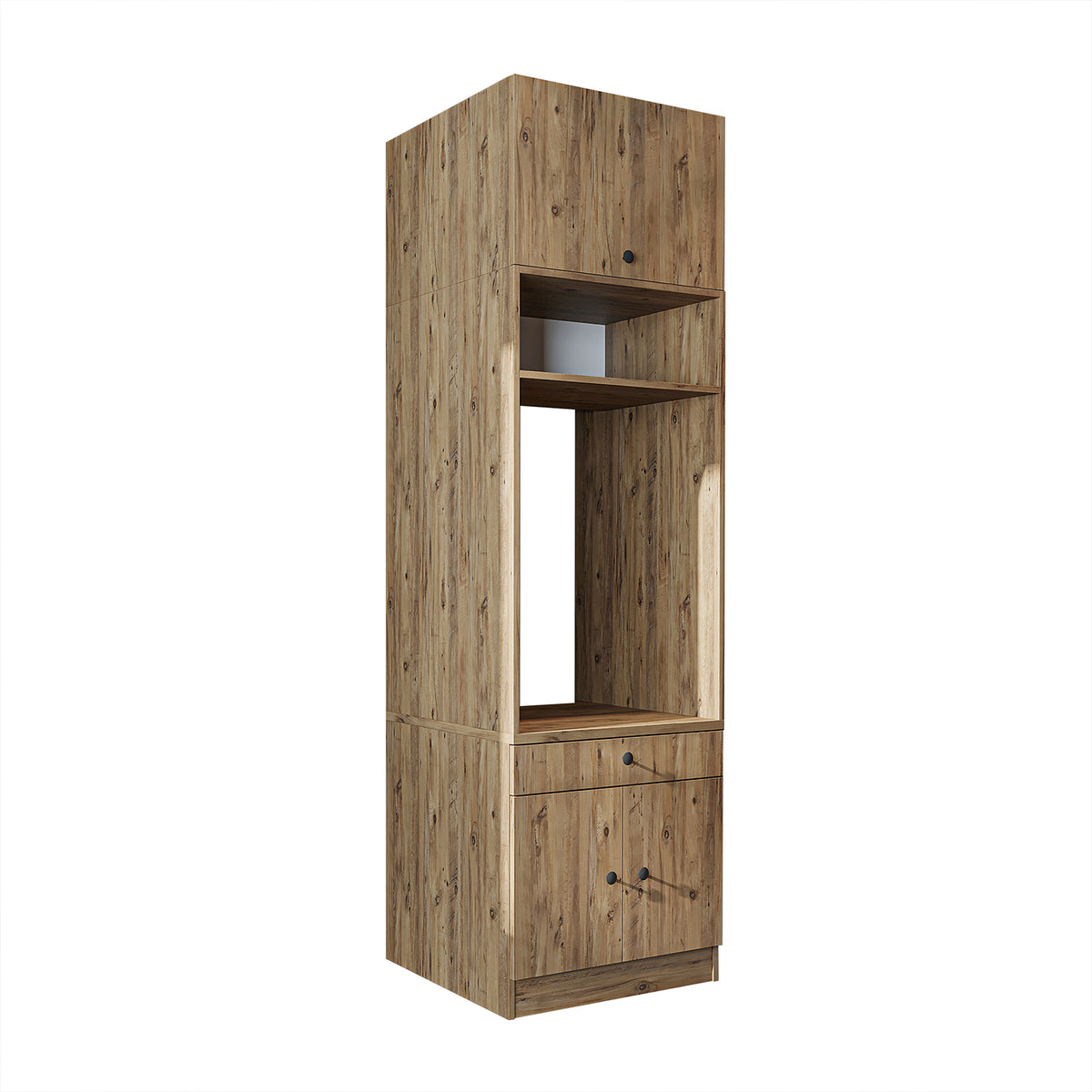 Roomart Waschmaschinenschrank mit Ausziehbrett • Weiß • Eiche • Schwarz eiche - waschmaschinenschrank, waschmaschinenregal, waschturm, schrank, weiß, waschmaschinen, unterschrank, waschmaschine, trockner, haushaltsschrank, schränke, badschrank, hochschran