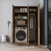 Roomart wasmachinekast DORA-II, 115 cm, voor wasmachine en droger, in 5 kleuren