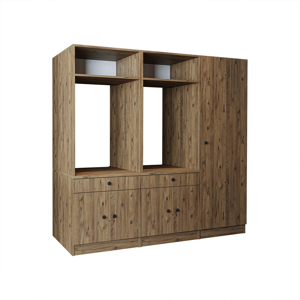 Roomart wasmachinekast SERIE 1 voor 2 machines met hoge kast, 194 cm, in 3 kleuren