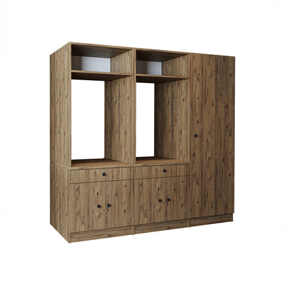 Roomart wasmachinekast SERIE 1 voor 2 machines met hoge kast, 194 cm, in 3 kleuren