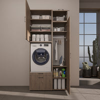 Roomart wasmachinekast SERIE 2, 112 cm, met hoge kast en uittrekplank, in 3 kleuren
