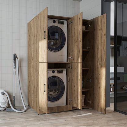 Roomart wasmachinekast DORA-II, 115 cm, voor wasmachine en droger, in 5 kleuren