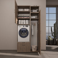 Roomart wasmachinekast SERIE 2, 112 cm, met hoge kast en uittrekplank, in 3 kleuren