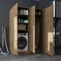 Roomart wasmachinekast DORA-II, 130 cm, voor wasmachine en droger, in 5 kleuren