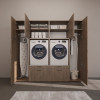 Roomart wandmeubel SERIE 2, 224 cm, voor 2 apparaten met 2 hoge kasten, in 3 kleuren