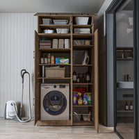 Roomart wasmachinekast DORA-II, 115 cm, voor wasmachine en droger, in 5 kleuren