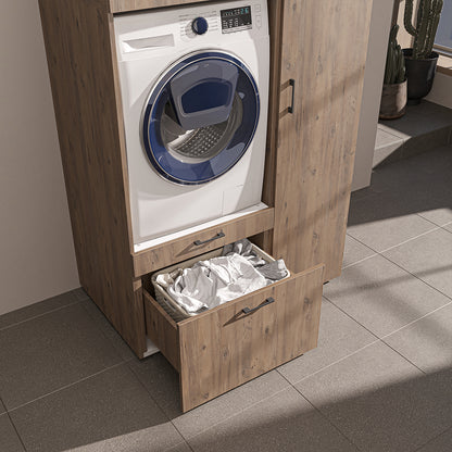 Roomart wasmachinekast SERIE 2, 112 cm, met hoge kast en uittrekplank, in 3 kleuren