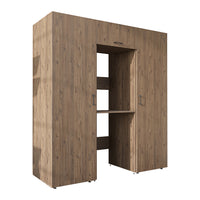 Roomart wandmeubel DUO-I, 187 cm, met 2 hoge kasten en bovenkast voor wasmachine & droger, in 2 kleuren