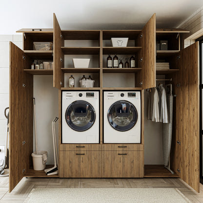 Roomart wasmachinekast SERIE 2 met 2 hoge kasten, 254 cm, in 3 kleuren