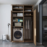 Roomart wasmachinekast DORA-II, 130 cm, voor wasmachine en droger, in 5 kleuren