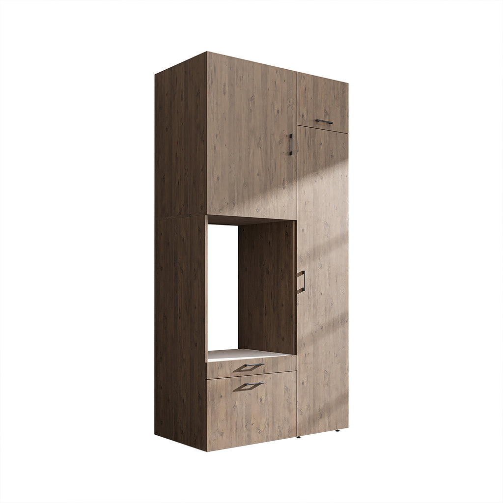 Roomart wasmachinekast SERIE 2, 112 cm, met hoge kast en uittrekplank, in 3 kleuren