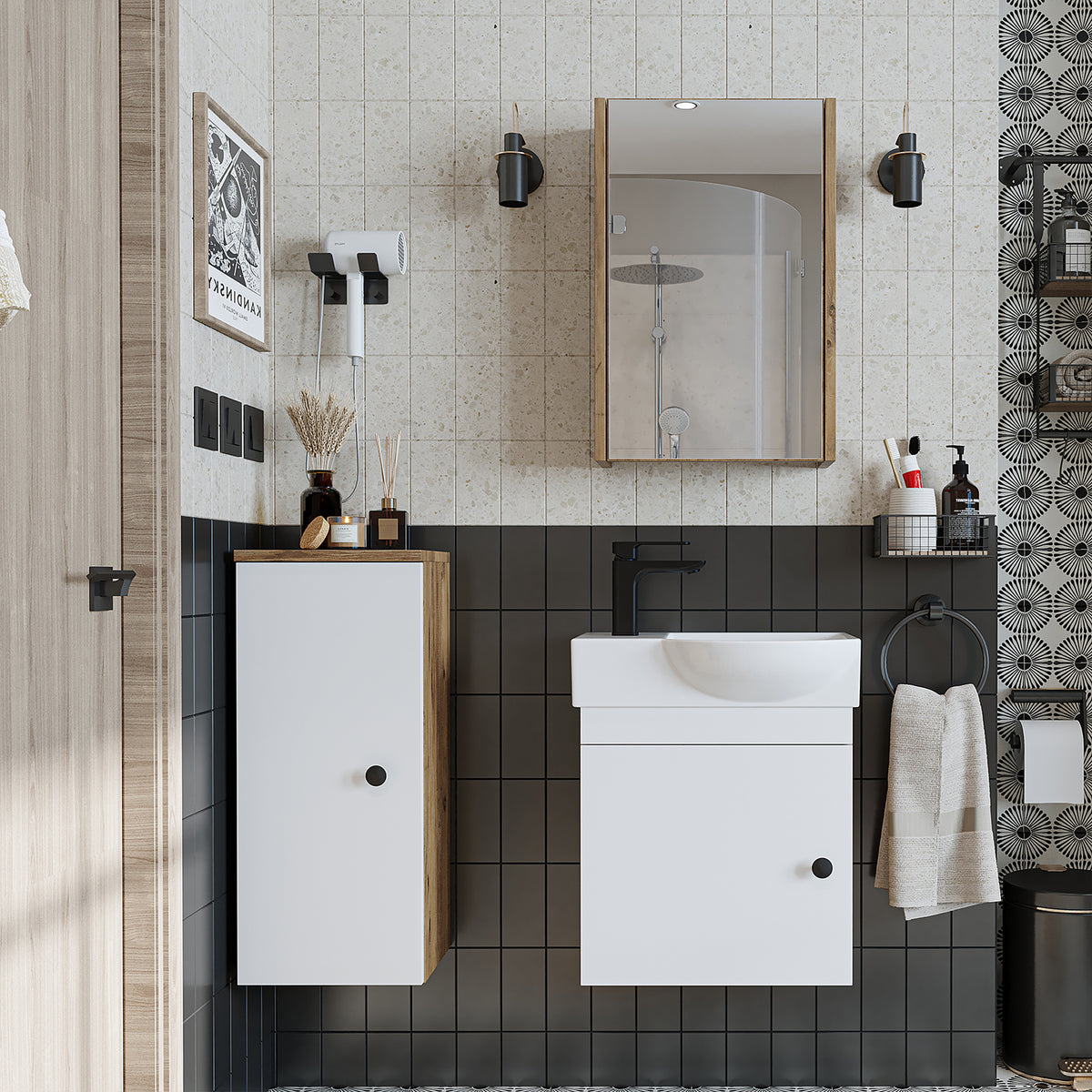 Badmöbelset • PUNTO • Unterschrank mit Waschbecken • Badezimmer Möbel • Gäste WC - badezimmerschrank, waschbecken, badezimmermöbel, badschrank, badezimmer, mit, unterschrank, badmöbel, set, waschtisch, möbel, badezimmermãbel, bad, badezimmerschränke, schm