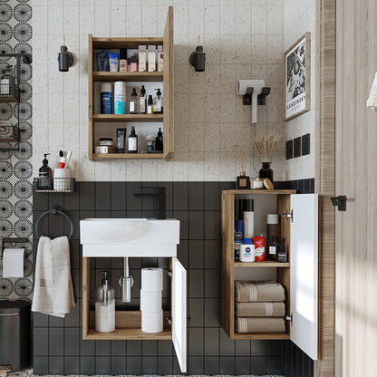 Badmöbelset • PUNTO • Unterschrank mit Waschbecken • Badezimmer Möbel • Gäste WC - badezimmerschrank, waschbecken, badezimmermöbel, badschrank, badezimmer, mit, unterschrank, badmöbel, set, waschtisch, möbel, badezimmermãbel, bad, badezimmerschränke, schm