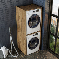 Roomart wasmachinekast DUO-II, 67 cm, bovenkast voor wasmachine en droger, in 2 kleuren