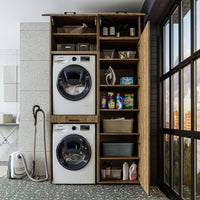 Roomart wasmachinekast DUO-I, 127 cm, ombouwkast voor wasmachine & droger, in 3 kleuren
