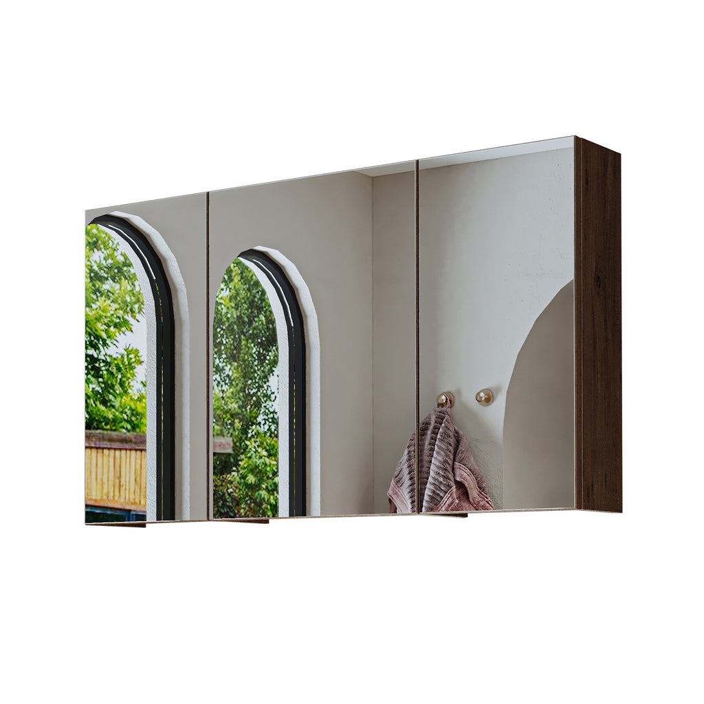 Spiegelschrank GUSTO 105 cm mit drei Türen und neun Fächern