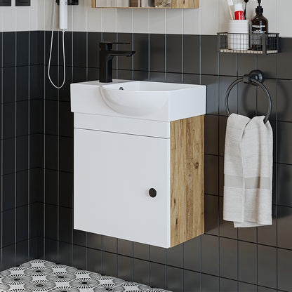 Roomart wastafelonderkast PUNTO, 46,5 cm, kraangat links, in 4 kleuren