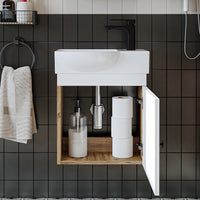 Roomart wastafelonderkast PUNTO, 46,5 cm, met keramische wastafel, in 4 kleuren
