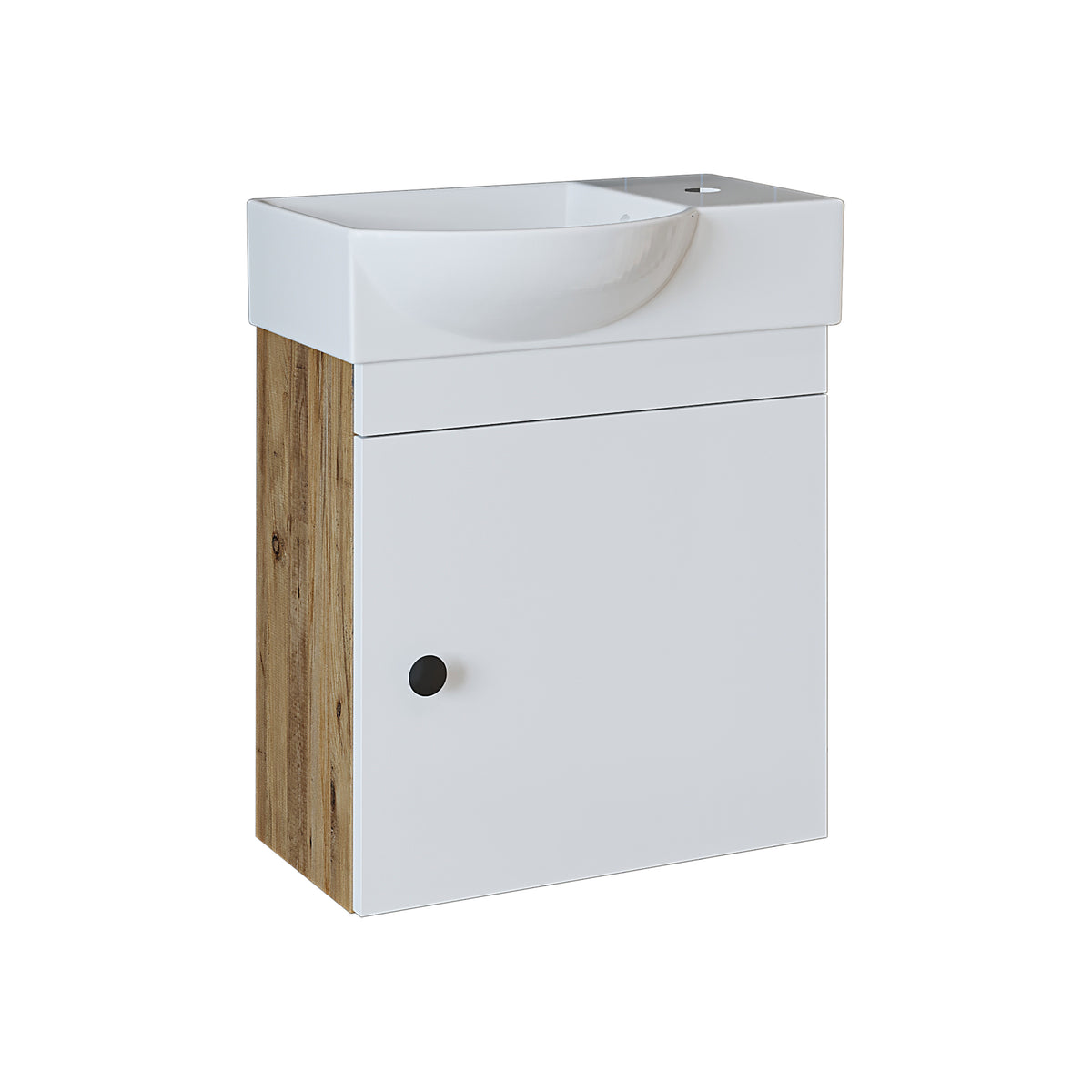 Roomart wastafelonderkast PUNTO, 46,5 cm, met keramische wastafel, in 4 kleuren