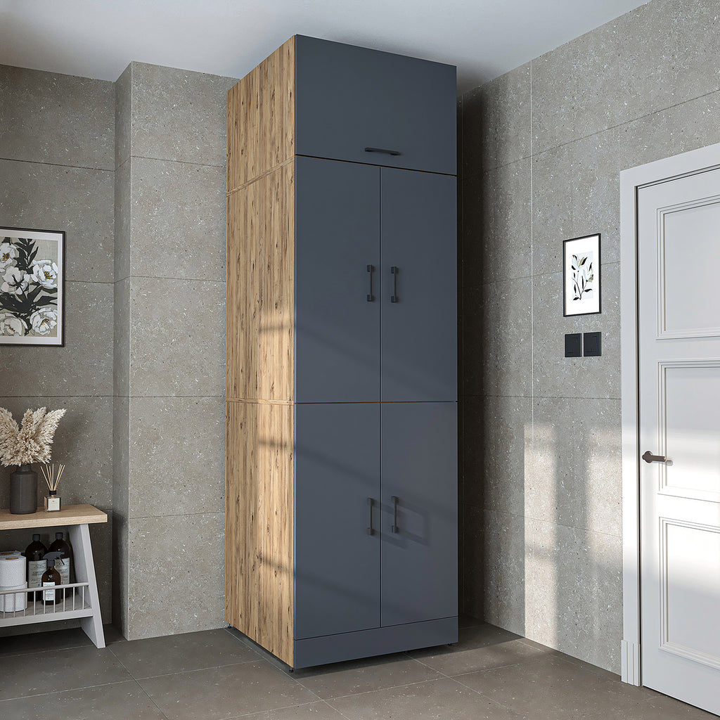 Roomart wasmachinekast DORA-II, 70 cm, voor wasmachine en droger, in 5 kleuren