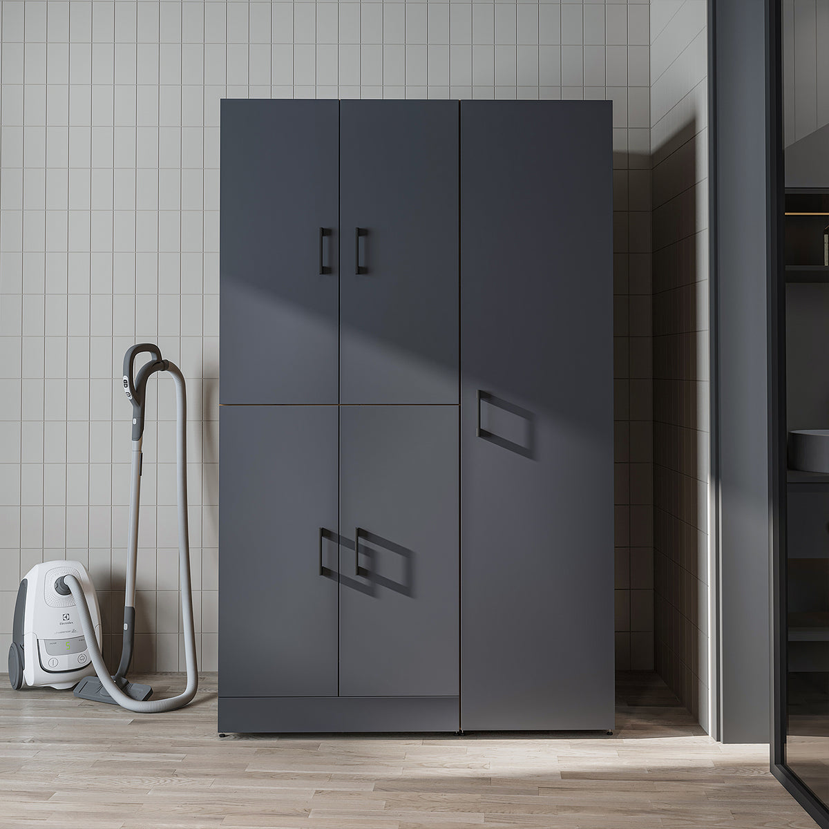 Roomart wasmachinekast DORA-II, 115 cm, voor wasmachine en droger, in 5 kleuren