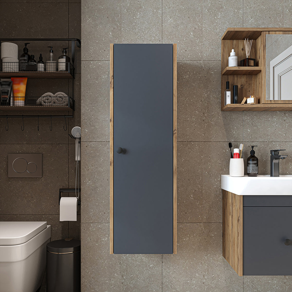 Roomart badkamermeubel ADA, 110 cm, wandhangend met soft-close-deur, in 4 kleuren