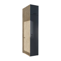 Roomart • DORA Hochschrank 45cm Breit • Weiß • Weiß Eiche • Eiche • Anthracit Eiche - waschmaschinenschrank, waschmaschinenregal, waschturm, schrank, weiß, waschmaschinen, unterschrank, waschmaschine, trockner, haushaltsschrank, schränke, badschrank, hoch