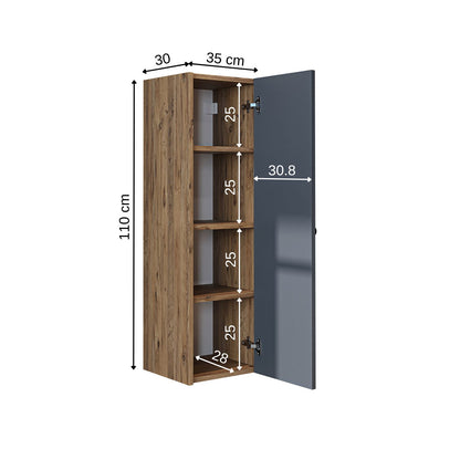 Roomart badkamermeubel ADA, 110 cm, wandhangend met soft-close-deur, in 4 kleuren