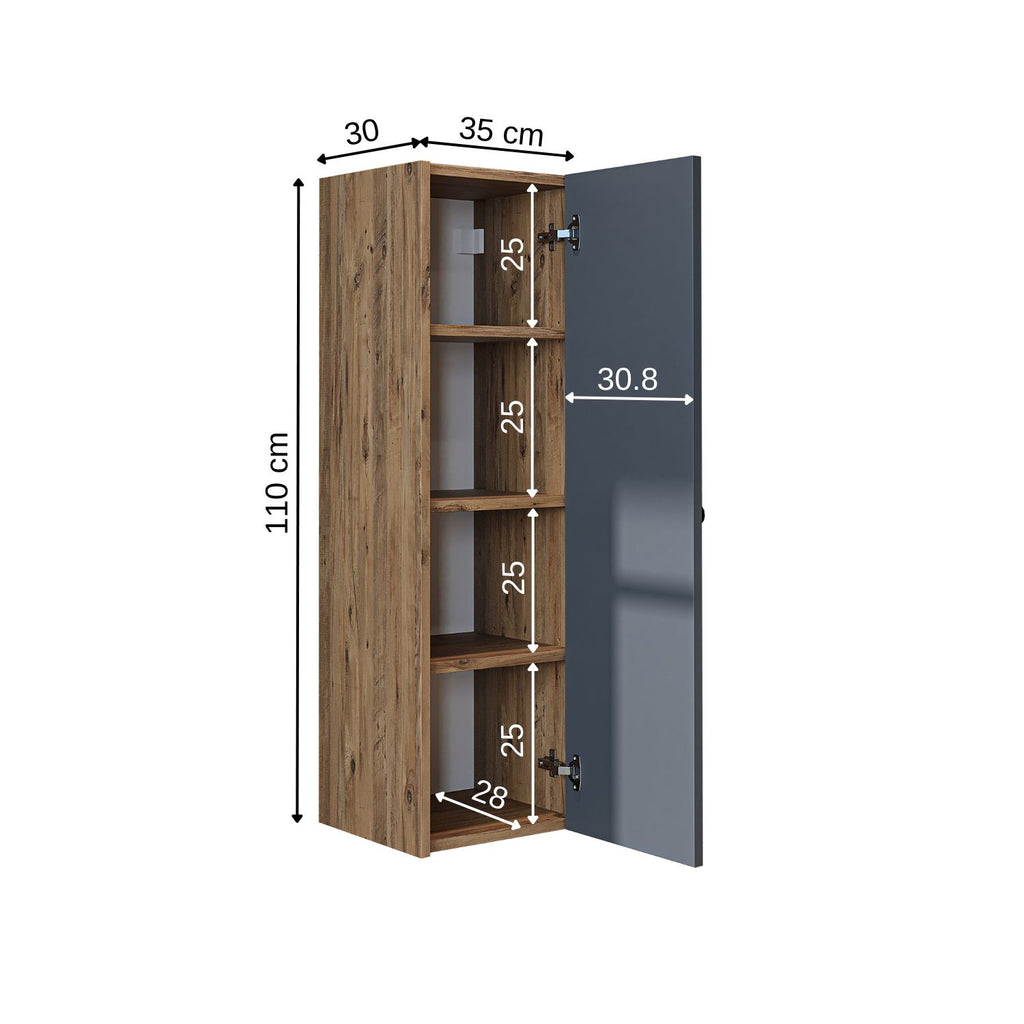 Roomart badkamermeubel ADA, 110 cm, wandhangend met soft-close-deur, in 4 kleuren